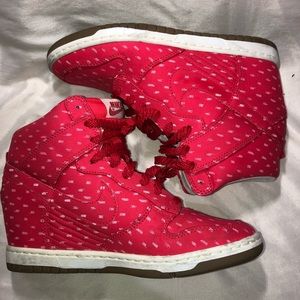 Nike Dunk Sky Hi Print Hidden Heal Wedge size 9.5